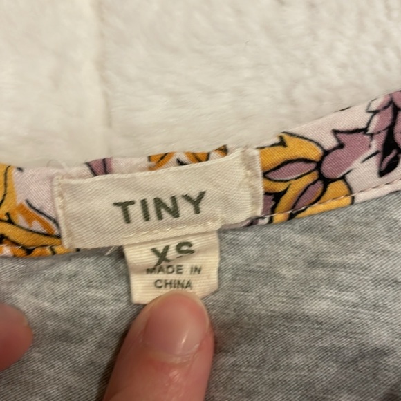 Anthropologie TINY Purple Floral Lace Short Sleeve Boho Top - Picture 6 of 11